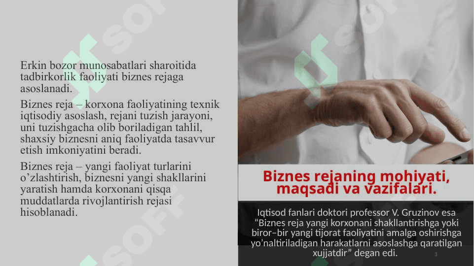 Biznes loyihalash, biznes reja 3