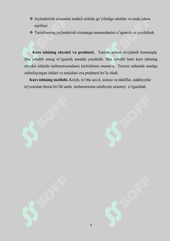 Turizmda joylashtirish xizmatini tashkil etishda  jahon tajribasi 4