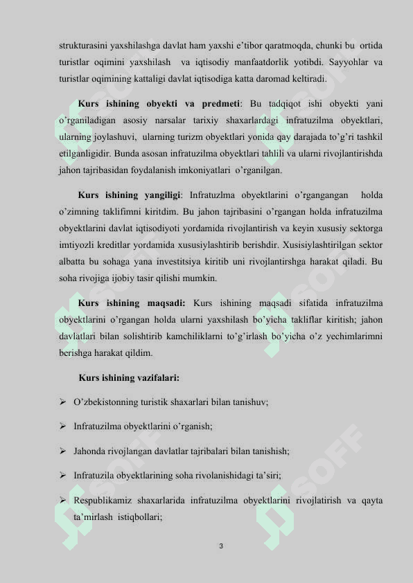 O'zbekistonda jahon tajribasi asosida turistik infratuzilmani rivojlantirish 3