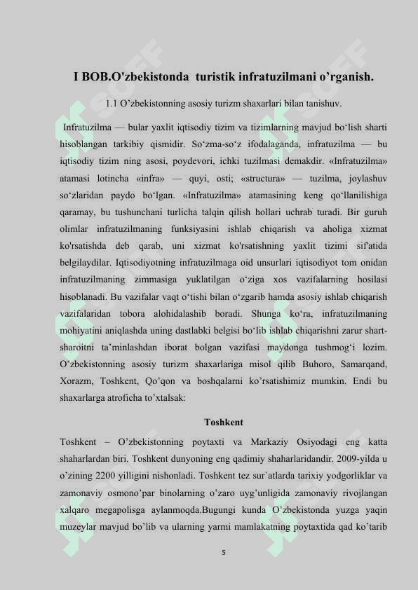 O'zbekistonda jahon tajribasi asosida turistik infratuzilmani rivojlantirish 5