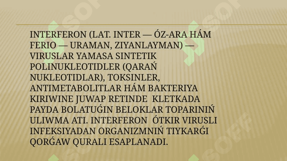 Interferon hám interferon indukorlar 2