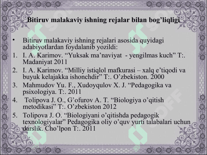 Umumta’lim maktablarida biologik ta’limning roli. 6