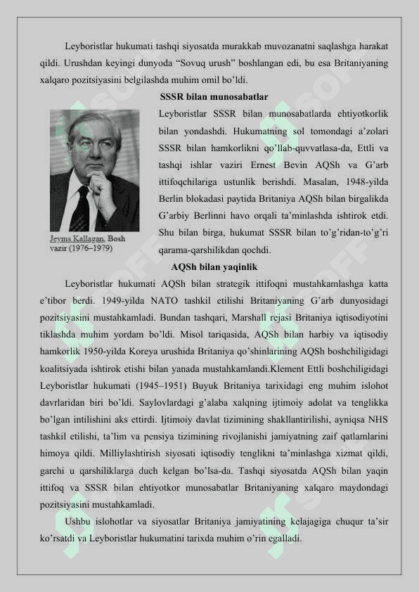 Buyuk Britaniya Ikkinchi jahon urushidan keyingi yillarda leyboristlar va konservativ hukumatlar 25 6