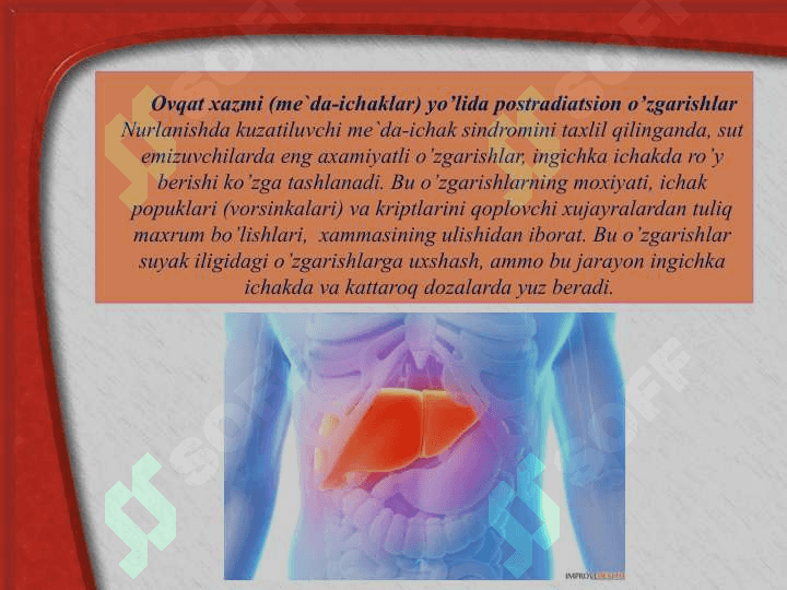 Organizmlar radiosezgirligi. Kritik sistemalar va radiatsion sindromlar 4