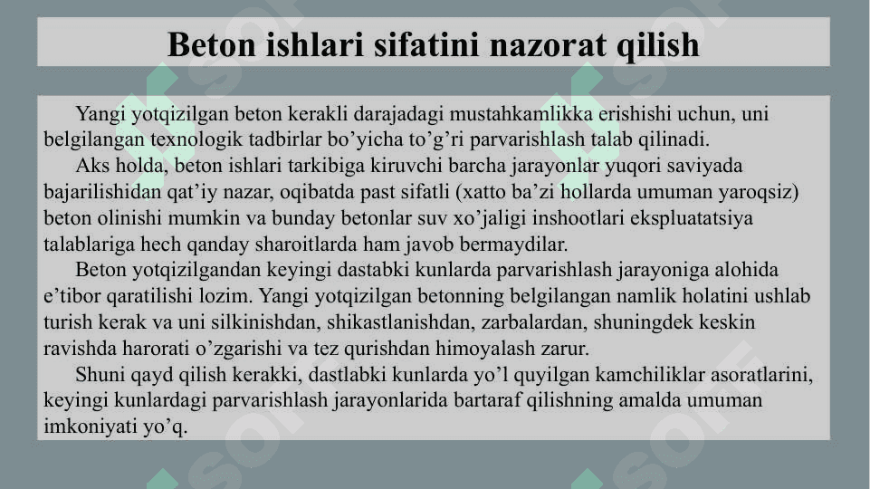 Beton ishlari sifatini nazorat qilishdagi me’yoriy hujjatlar tizimi 2