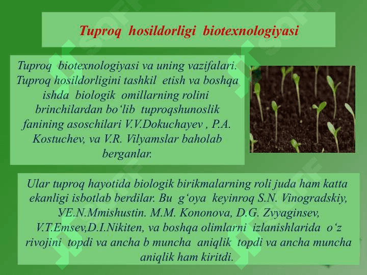 Tuproq biotexnologiyasi va uning vazifalari 4