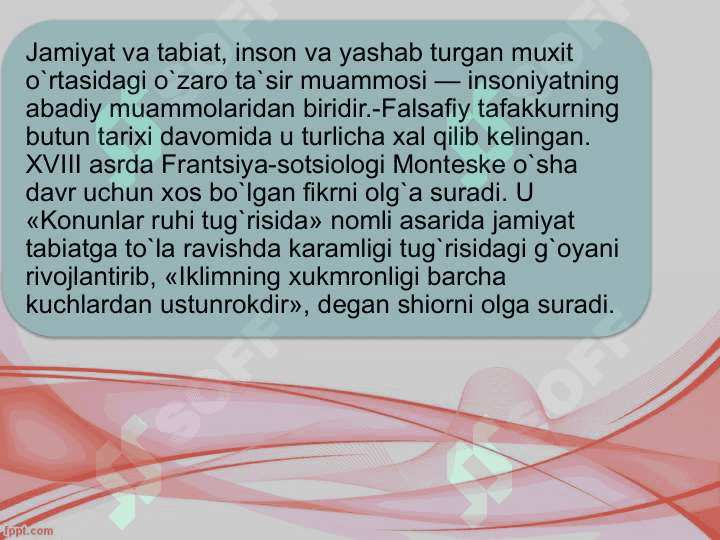 ORGANIZM VA MUHIT 3