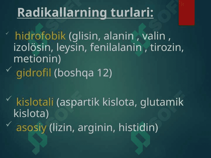 Proteinlar (oqsillar ) 6