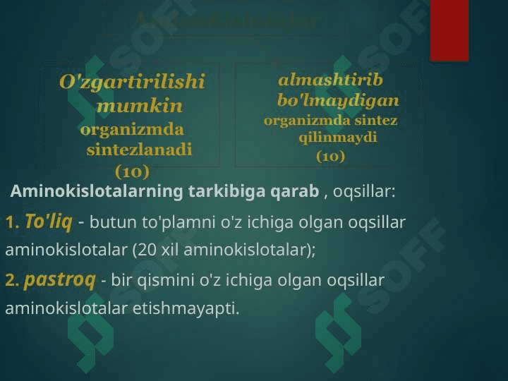 Proteinlar (oqsillar ) 7