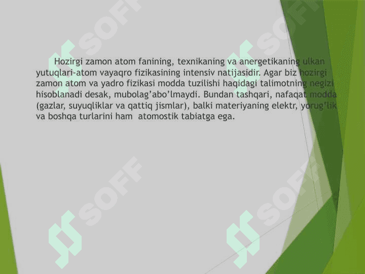 Atomning modellari. Rezerford tajribasi 8