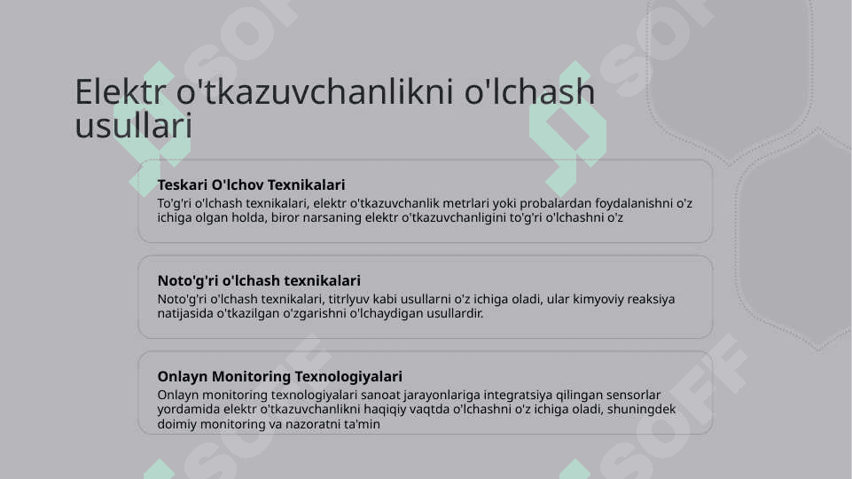 Elektrolit eritmalarining elektr o'tkazuvchanligini o'lchash qurilmasini o'rganish. 7