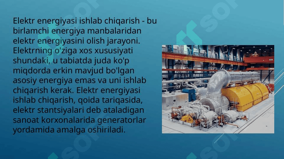 Elektr energiyani ishlab chiqarish 2