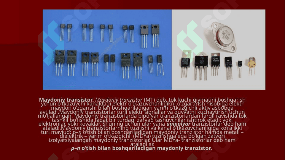 Metall dielektrik yarim’tkazgichi tranzistor 3