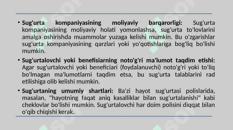 Hayot sug’urtasida yuzaga keladigan risklar 4