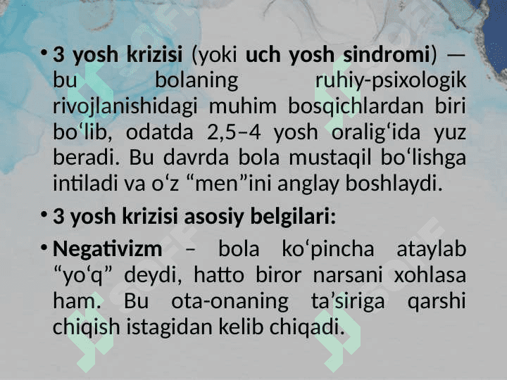 Bolalarda 3 yosh krizis davri 3
