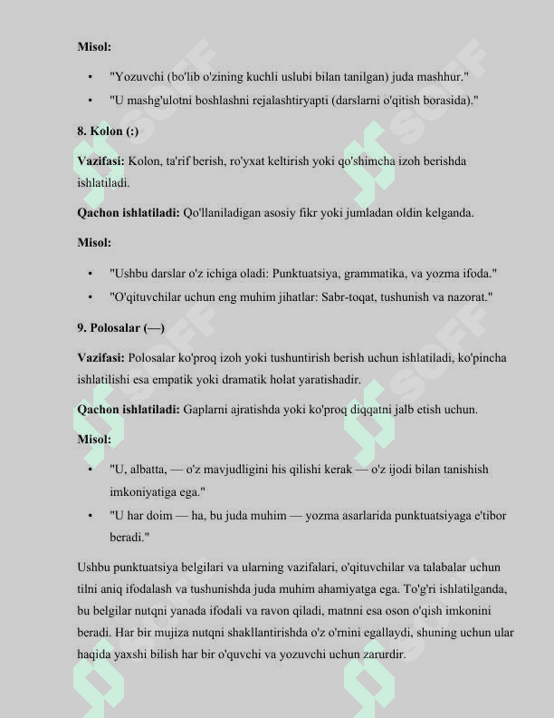 Punktuatsion savodxonlik 6