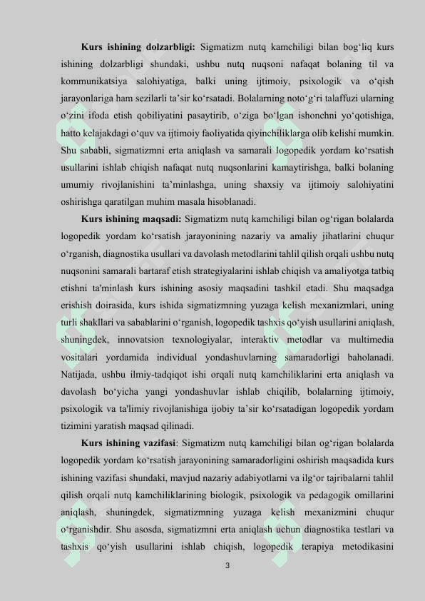 Sigmatizm nutq kamchiligida logopedik yordam ko’rsatishni rivojlantirish 3