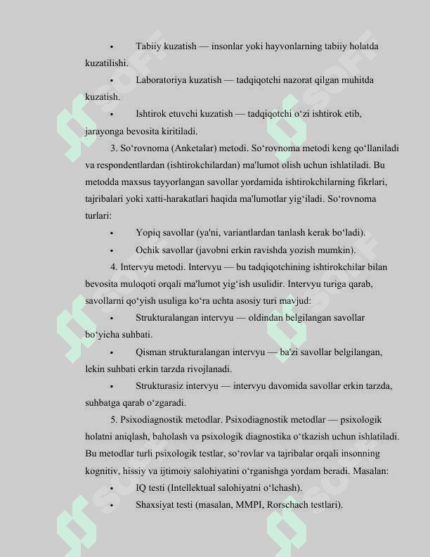 Intervyu turlari. Tadqiqotning sifat metodlari 8