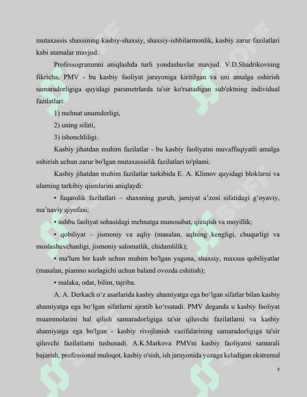 Amaliyotchi psixolog faoliyatining etikaviy tamoyillari 8