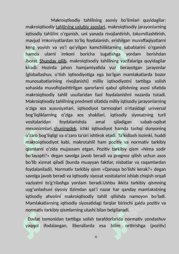 Asosiy makroiqtisodiy modellarining qiyosiy tahlili. 4