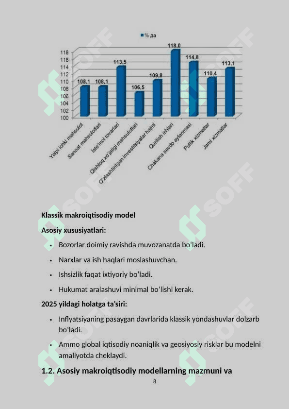 Asosiy makroiqtisodiy modellarining qiyosiy tahlili. 8