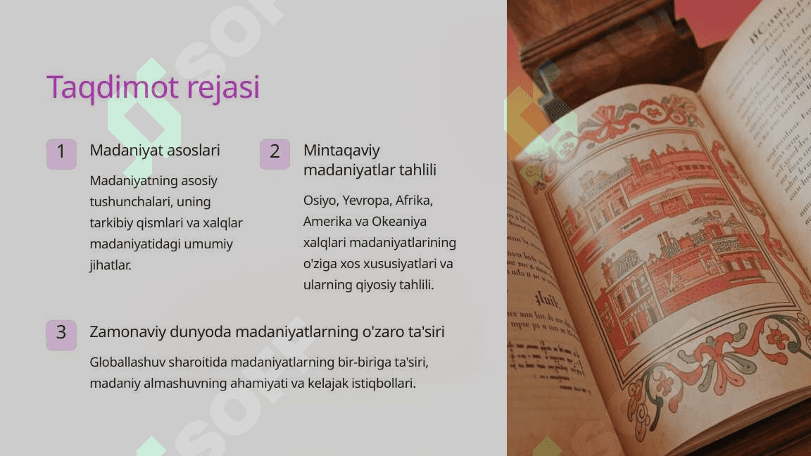 Dunyo xalqlari madaniyatidagi umumiylik va farqlar 2