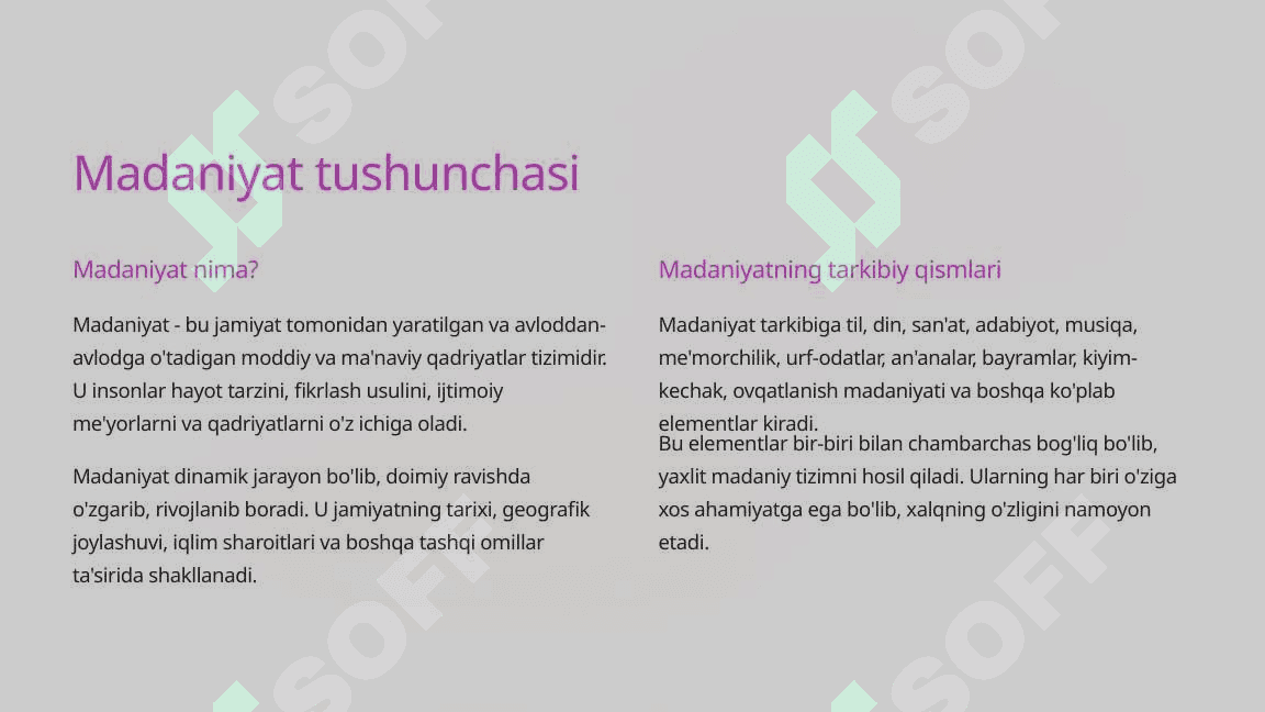 Dunyo xalqlari madaniyatidagi umumiylik va farqlar 3