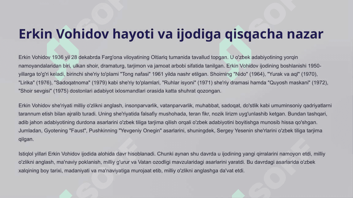 Erkin Vohidovning Istiqlol Davridagi Ijodi 3