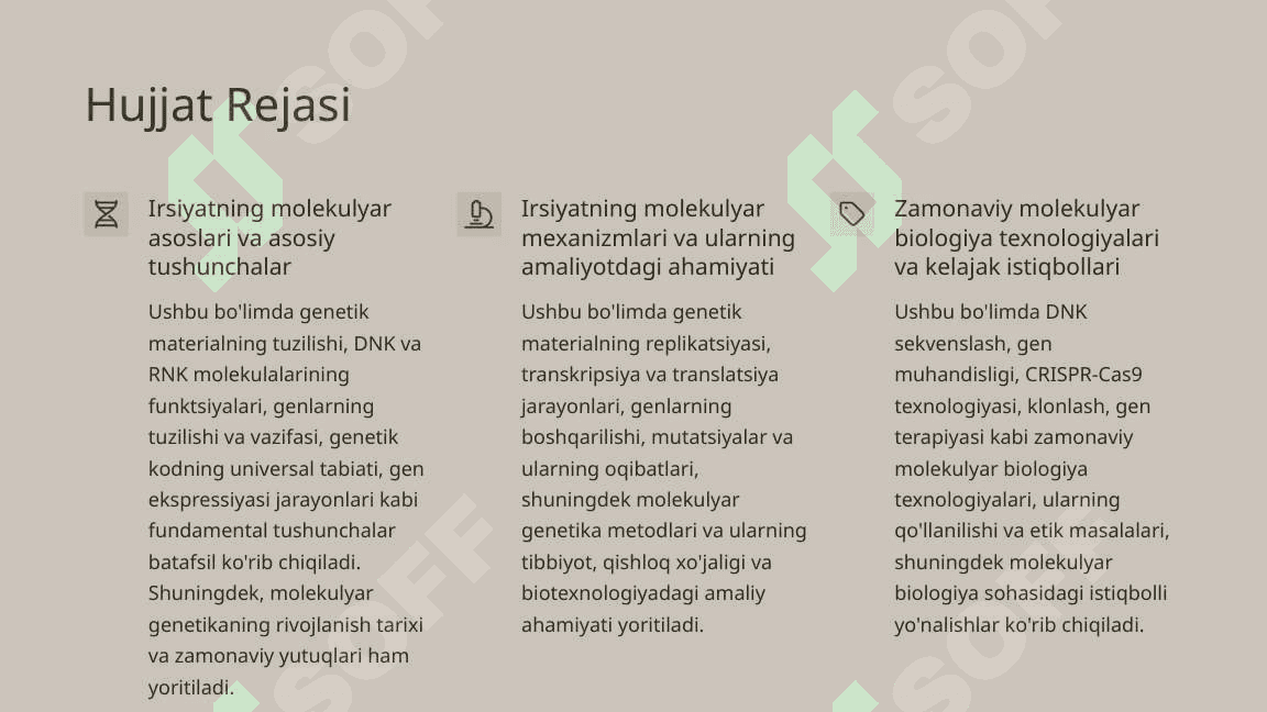 Irsiyatning Molekulyar Asoslari 2
