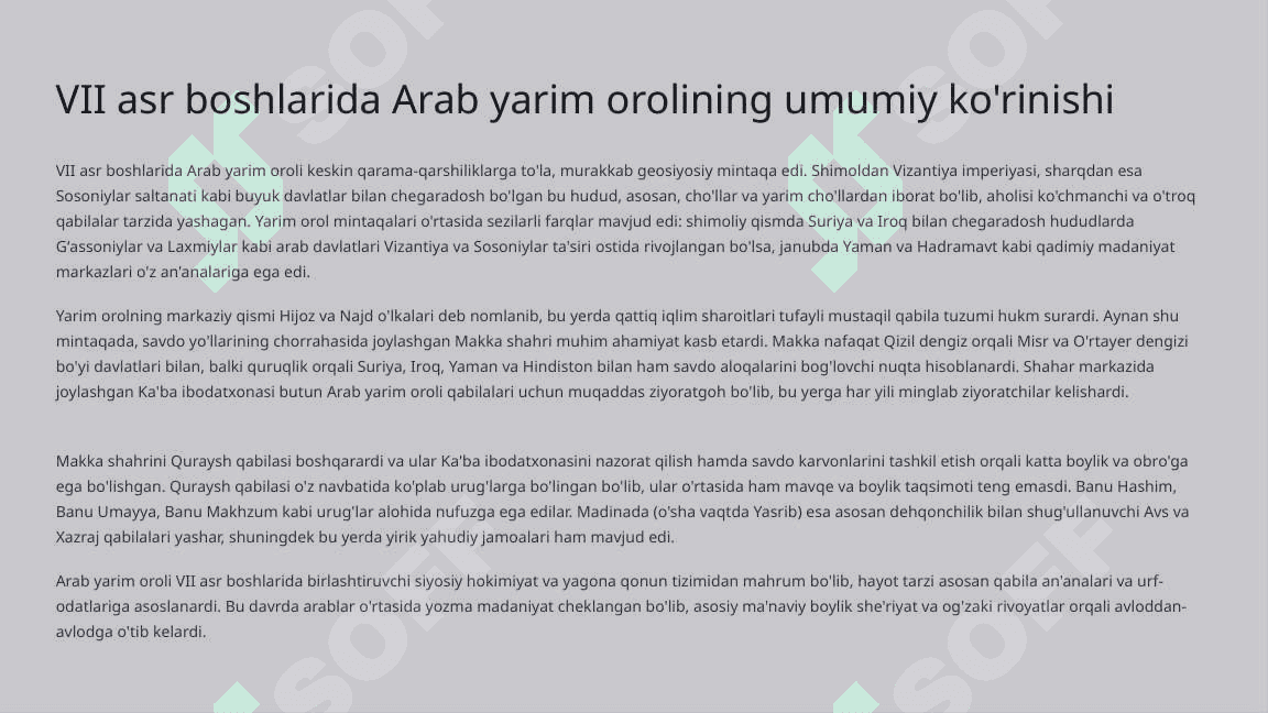 Islom dinining paydo bo'lishida ijtimoiy-siyosiy va madaniy sharoitlar 3