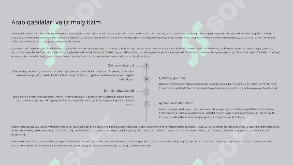 Islom dinining paydo bo'lishida ijtimoiy-siyosiy va madaniy sharoitlar 4