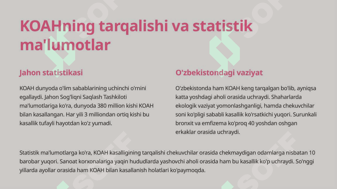 Surunkali obstruktiv o'pka kasalligi (KOAH) To'liq ma'lumot 4