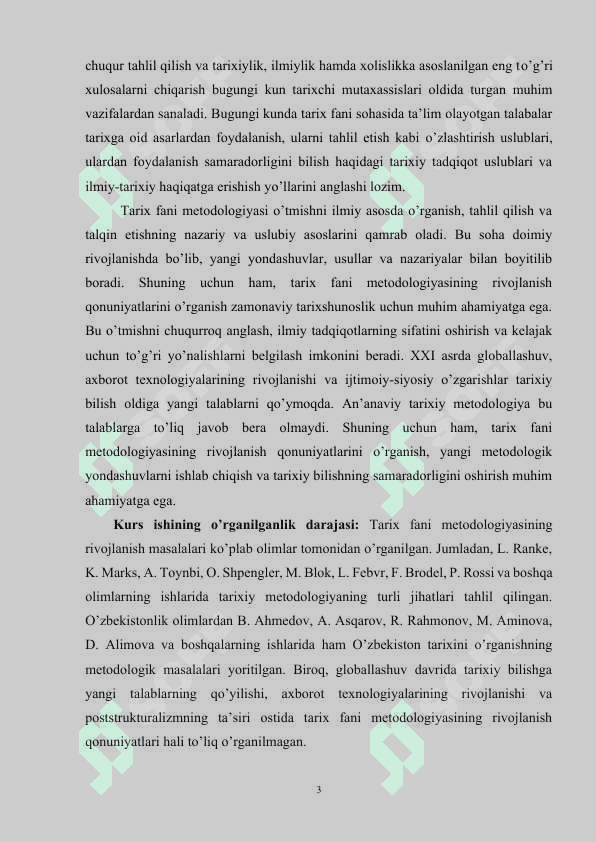 Tarix fani metodologiyasining rivojlanib borish qonuniyatlari 3