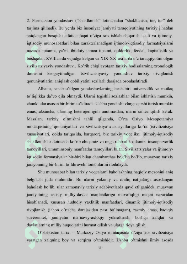 O’zbekiston tarixini o’rganishning dolzarb masalalari 8