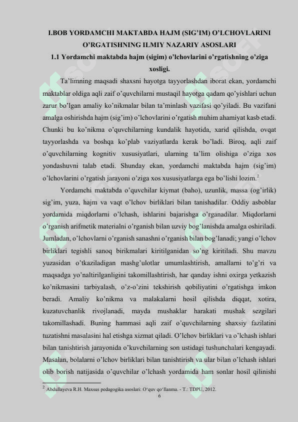 Yordamchi maktabda hajm (sig’im) o’lchovlarini o’rgatishda didaktik o’yinlardan foydalanish 6