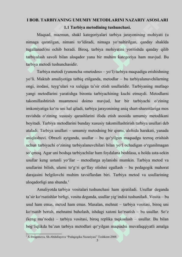 Tarbiyaning umumiy metodlari va ularni tanlash 5