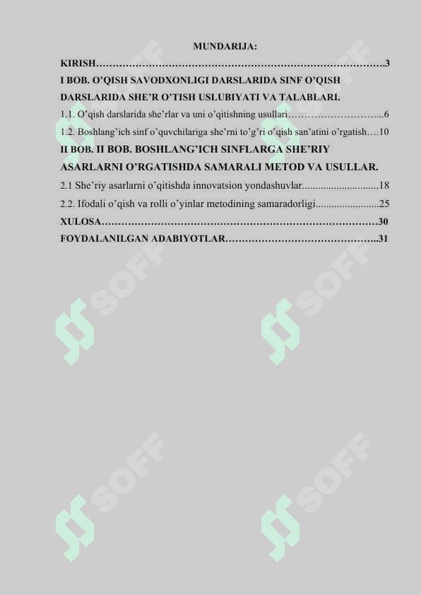 O’qish savodxonligi darslarida she’riy asarni o’rganishda samarali metod va usullardan foydalanish 2