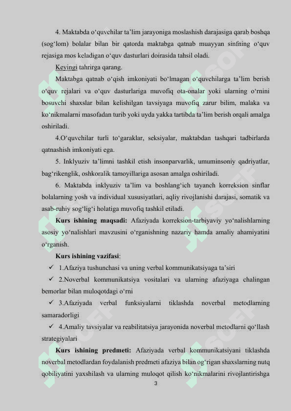 Afaziyada korreksion-tarbiyaviy yoʻnalishlarning asosiy yoʻnalishlari 3