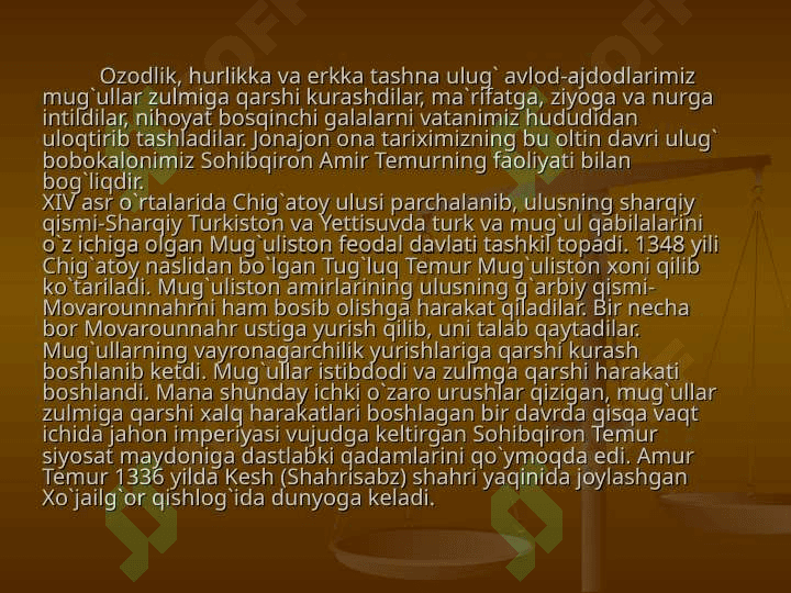 AMIR TEMUR  FAXRIMIZ 3