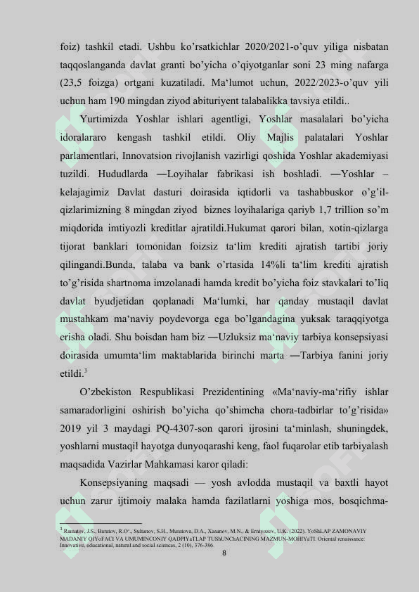 Mustaqillik yillarida ilm-fan rivoji 8