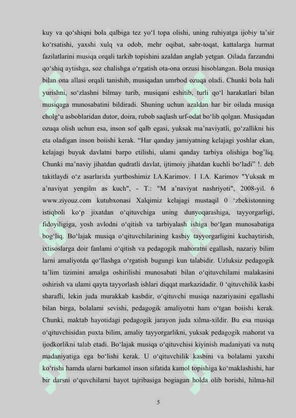 Musiqa darslarining xususiyati va strukturasi 5