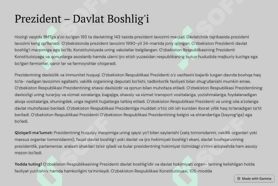 O'zbekiston Respublikasi Prezidenti 2