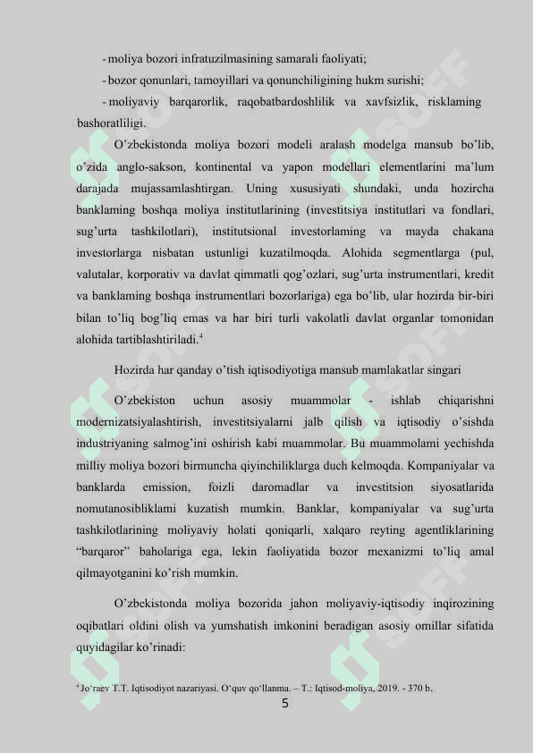 Investitsion fondlarning moliya bozoridagi operatsiyalari 5