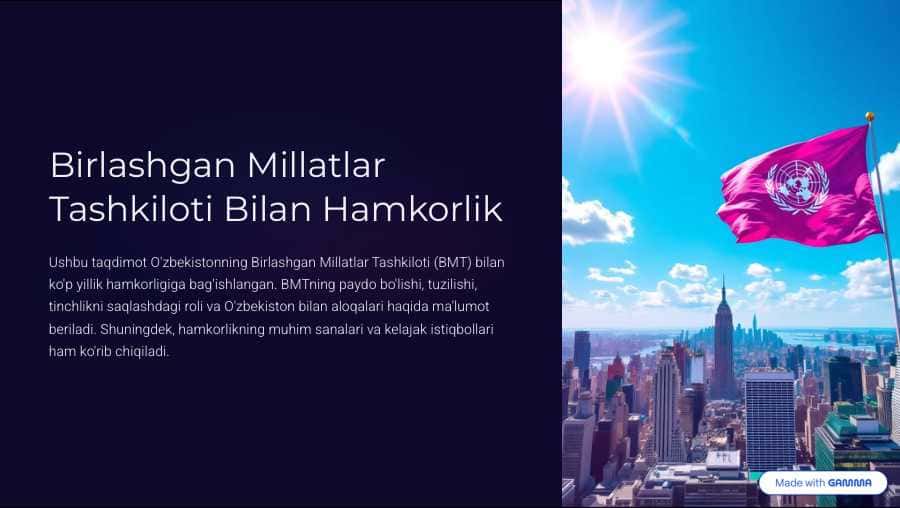 BMT bilan hamkorlik