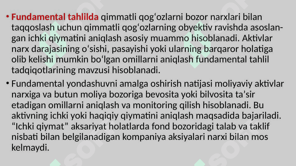 MOLIYA BOZORI TAHLILI 6