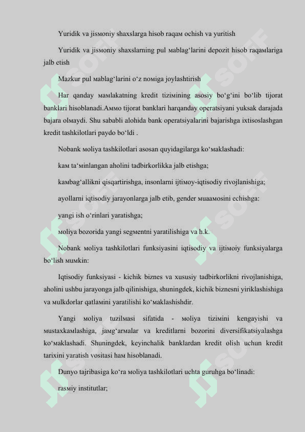 NOBANK KREDIT TASHKILOTLARI VA ULARNING TURLARI 3