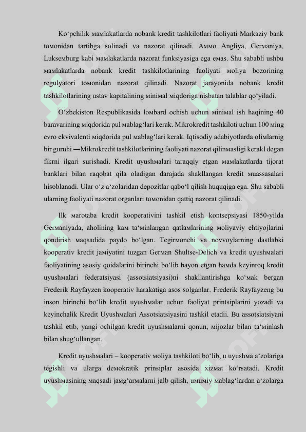 NOBANK KREDIT TASHKILOTLARI VA ULARNING TURLARI 7