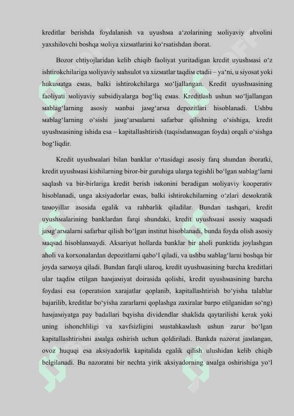 NOBANK KREDIT TASHKILOTLARI VA ULARNING TURLARI 8