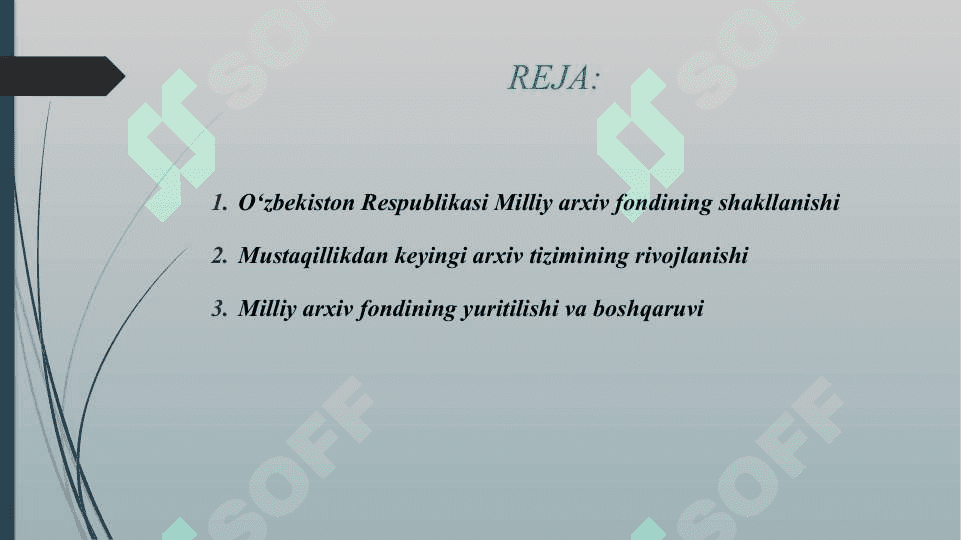 O'ZBEKISTON RESPUBLIKASI MILLIY ARXIV FONDI 2