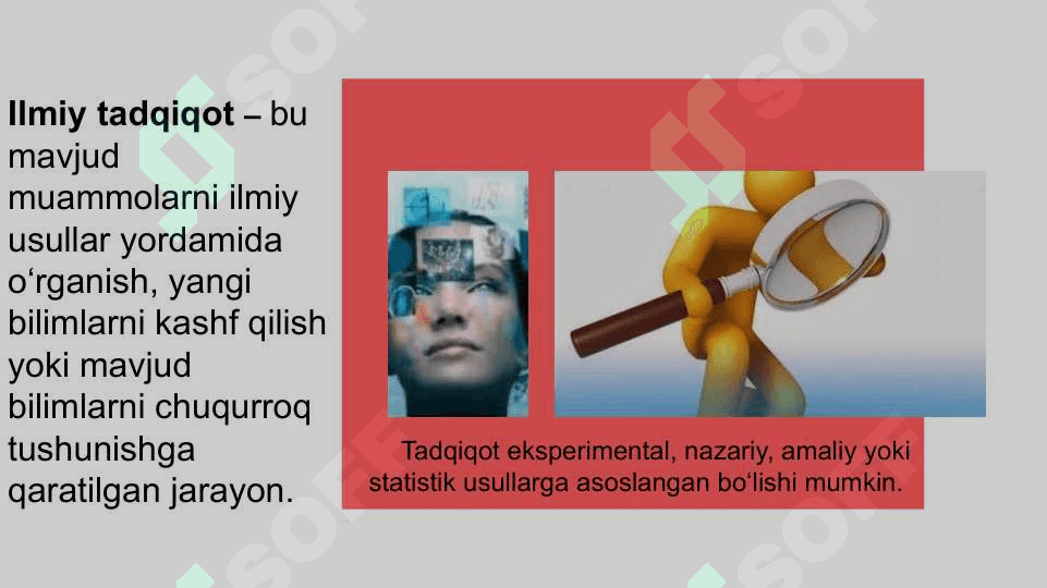 Ilmiy – tadqiqotlarni qo’llanishi va samaradorligi 3